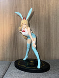 In Stock Furyu Chainsaw Man Bicute Bunnies Makima Red Bunny Power Blue Version Pvc Model Anime Collectibles Figure Toys