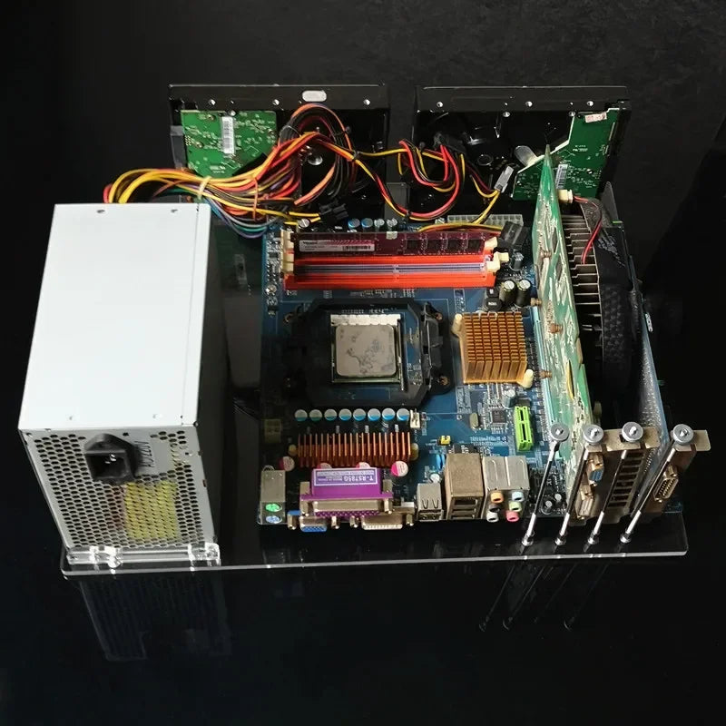 Transparent Acrylic Computer Case Single Plate Computer Main Board Diy Modification Open Frame Itx Atx Board Type Matx