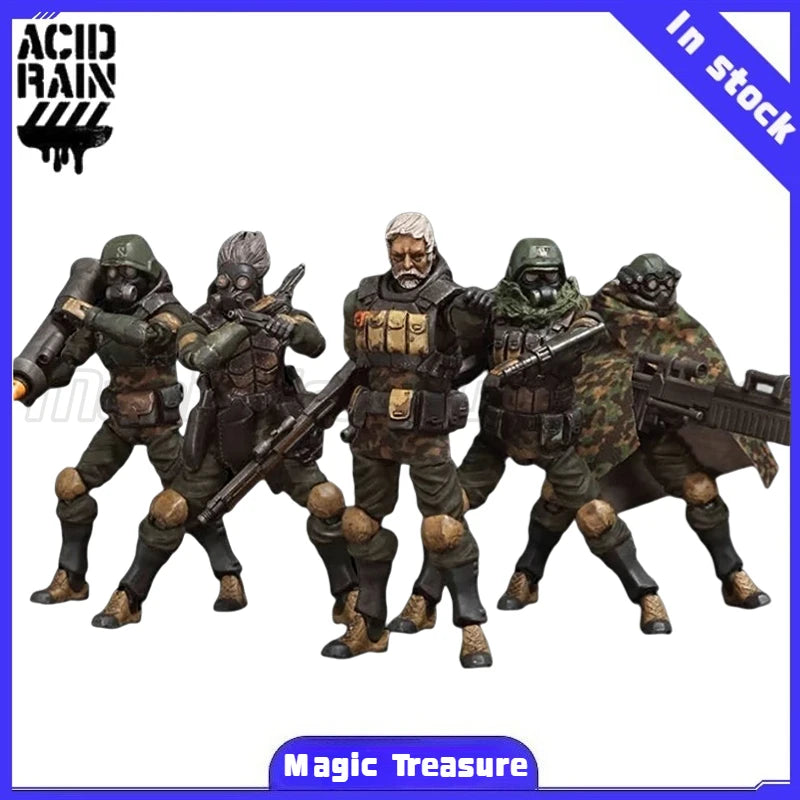 【MT】Acid Rain War FAV-SP14 1/18Action Figure Buck Squad Park Walk 5-Person Box Military ModelToy Gift Collection