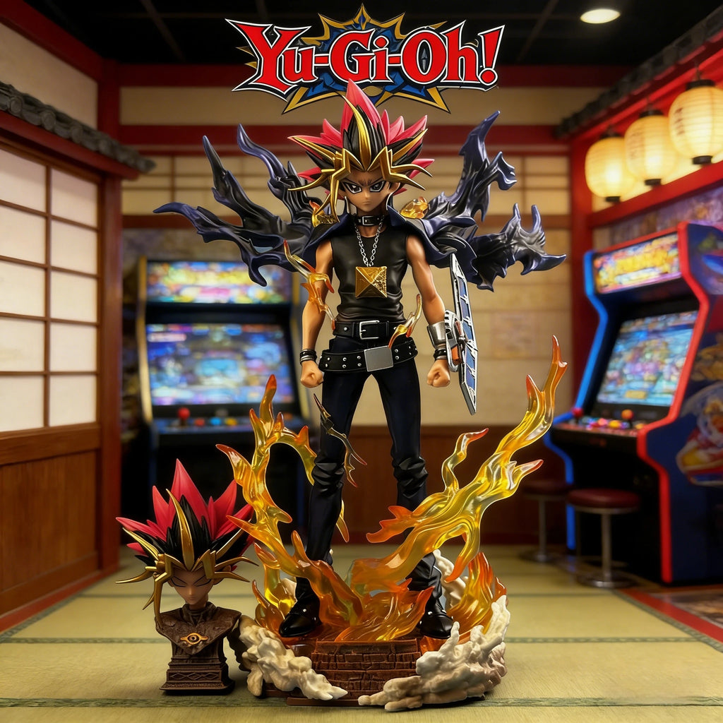 Yu-Gi-Oh! Dark Yugi Atem Action Figure Double-Headed Anime Static model statue Desktop Decoration Collectible Toy Surprise Gifts