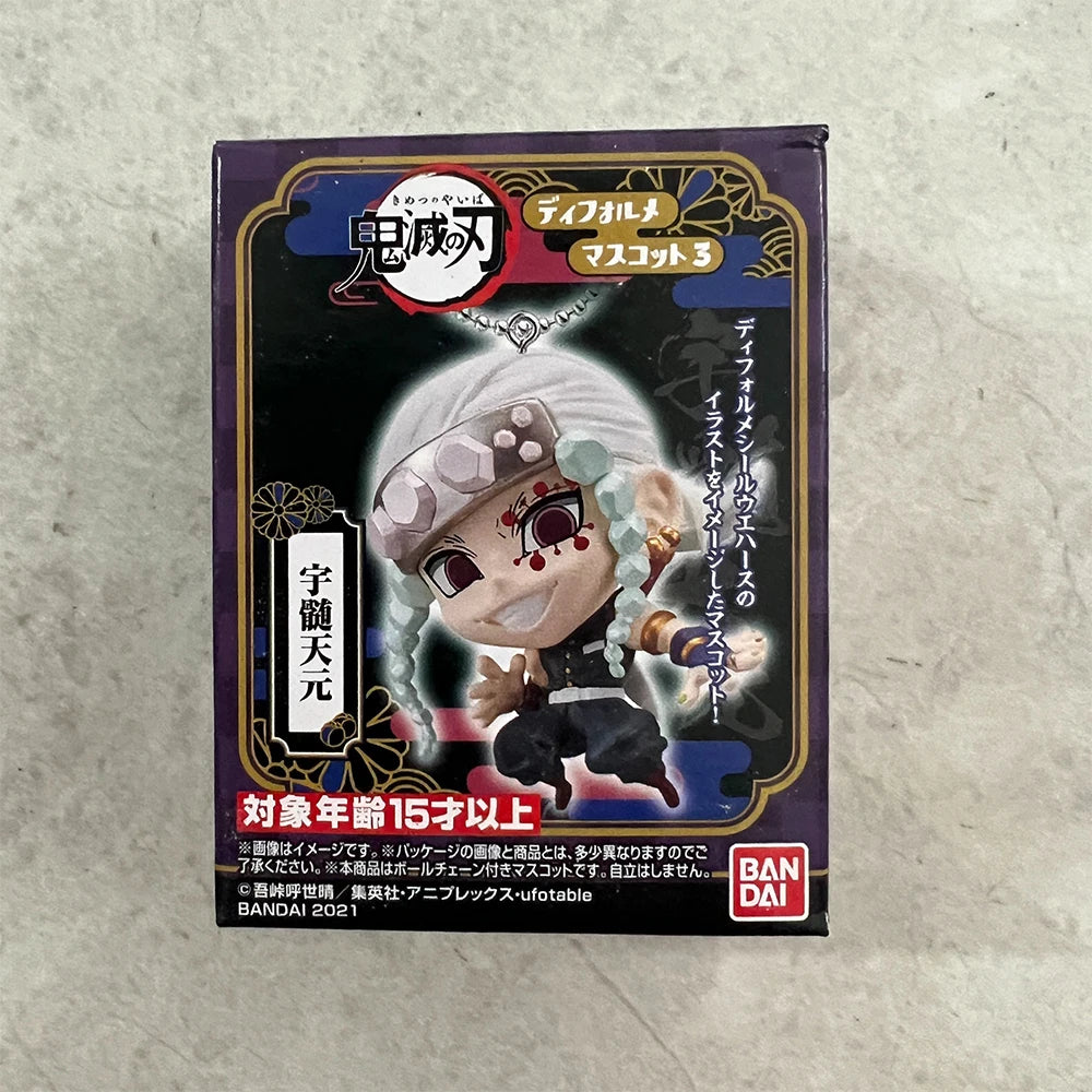 BANDAI Demon Slayer Action Figures Model 4CM Tanjirou Giyuu Obanai Sanemi Nezuko Kanae  Key Chain Pendant Series Original