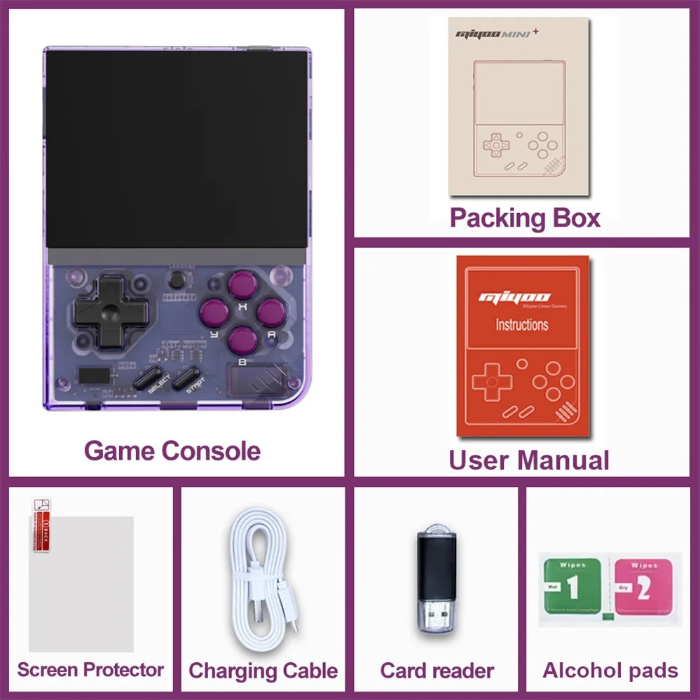 Miyoo Mini+ Classic Retro Handheld Game Console Players IPS Screen Portable Mini Plus Video Games Consoles Christmas Gift Pocket