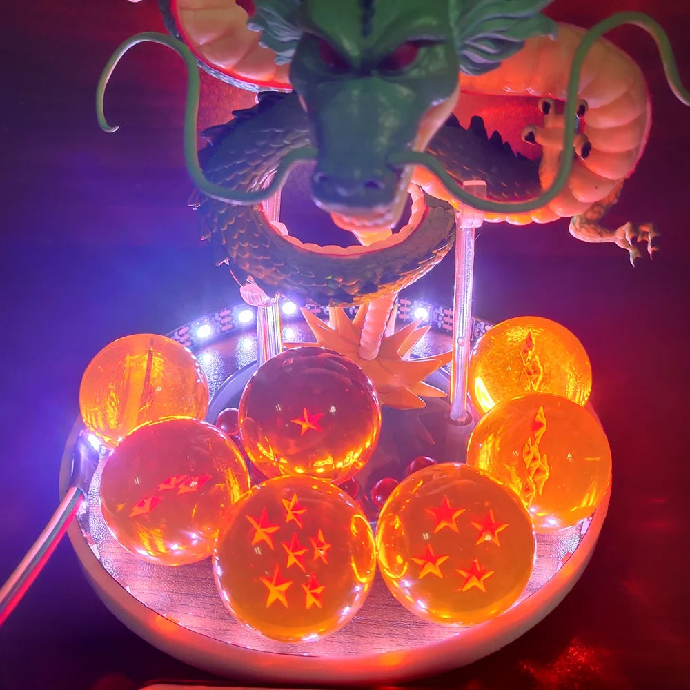 Anime Dragon Ball Z Action Figure Toys GK Shenlong Super Saiyan Figurine LED Light Scene Assembly PVC Model Collection Doll