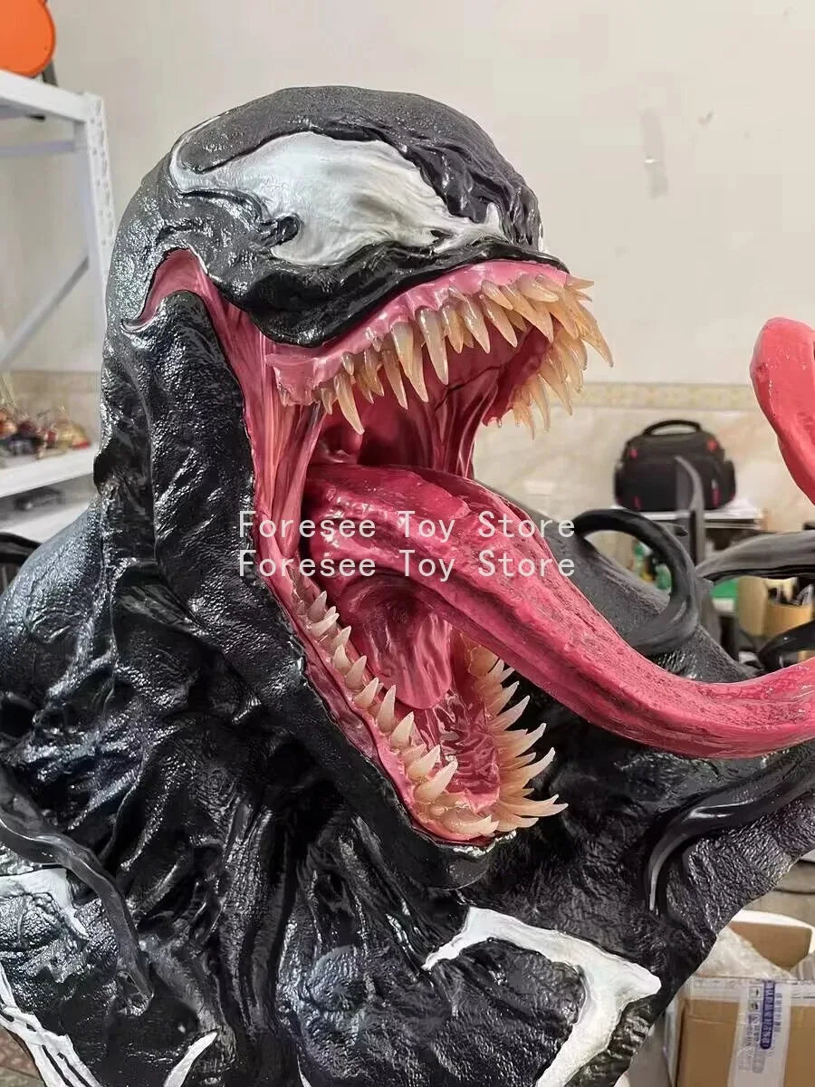 New 80cm Venom Bust Figure The Avengers Anime Surroundings Figure Collection Desktop Ornament Decorations Best Gift for Children