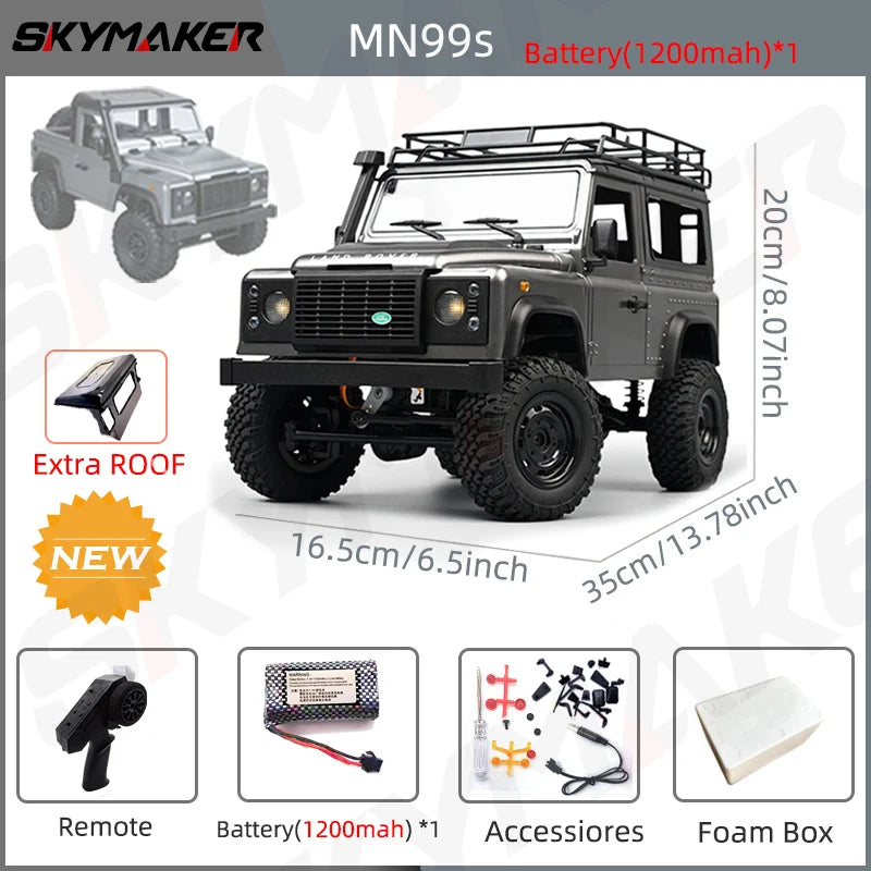 Neues MN99s MN98 1:12 MN-Modell RTR-Version RC-Auto 2.4G 4WD RC Rock Crawler Defender Fernbedienungsauto 1/12 RC-LKW-Autos Spielzeug
