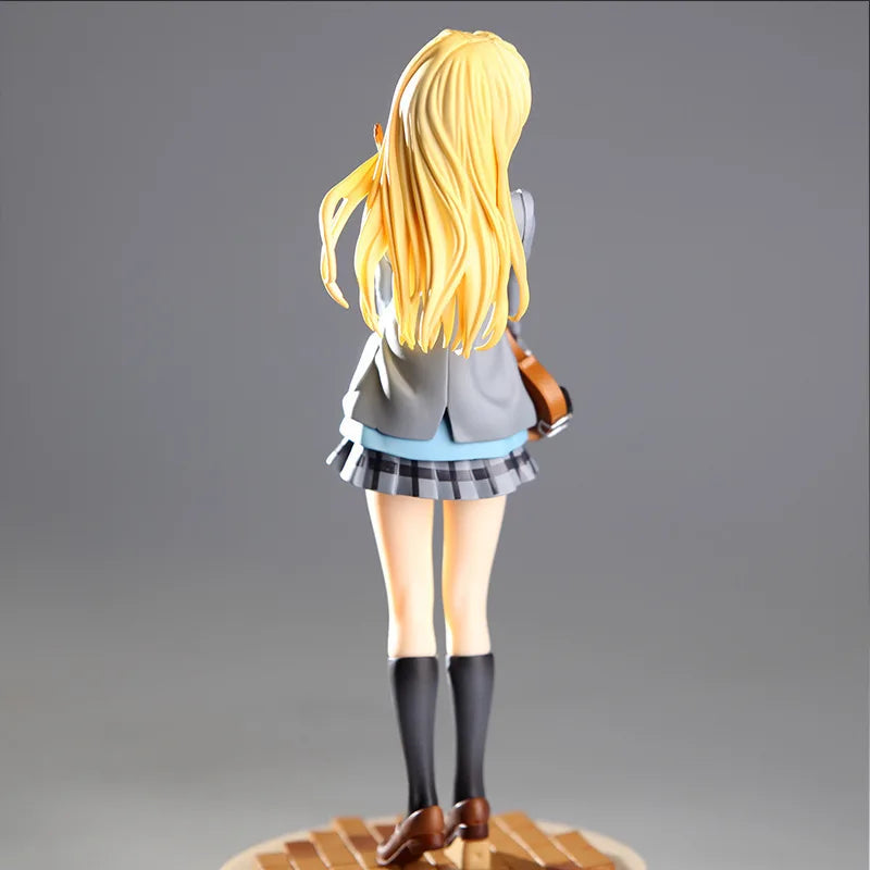 Anime-Musikmädchen mit Violine, braunes Haar, Figur, Sammlermodell als Geschenk
