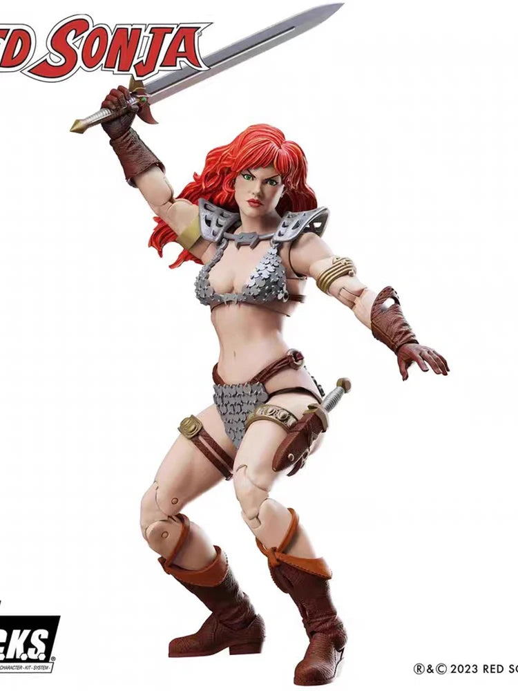 1/12 Scale Collectible Red Hair Sonja Action Figure Movable Joint Body Design 6inch BOSS Fight Studio Female Soldier Doll