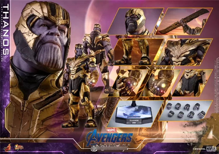 HotToys HT MMS564 1/6 Thanos4.0 Battle Damaged Edition 41.5cm Action Figure Model with Luminous Nano Gloves