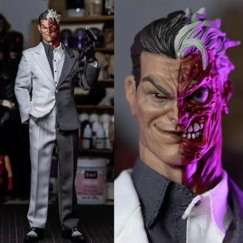 MToys Batman Comic Action Figure MS013 Original PVC Anime Collection Headed Sculpt Set Replaceable Face Model Toy Gift Decor