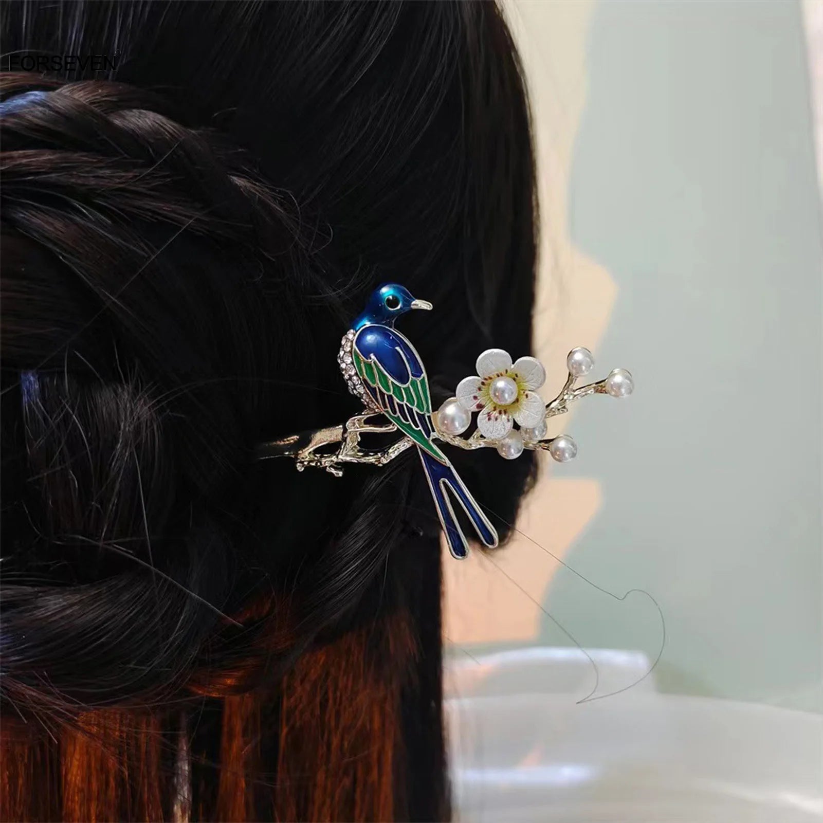 Chinese Chopsticks Hair Sticks Forks Brids Flower Designs Pearl Hairpins Side Clips for Women Girls Hair Bun Maker Jewelry