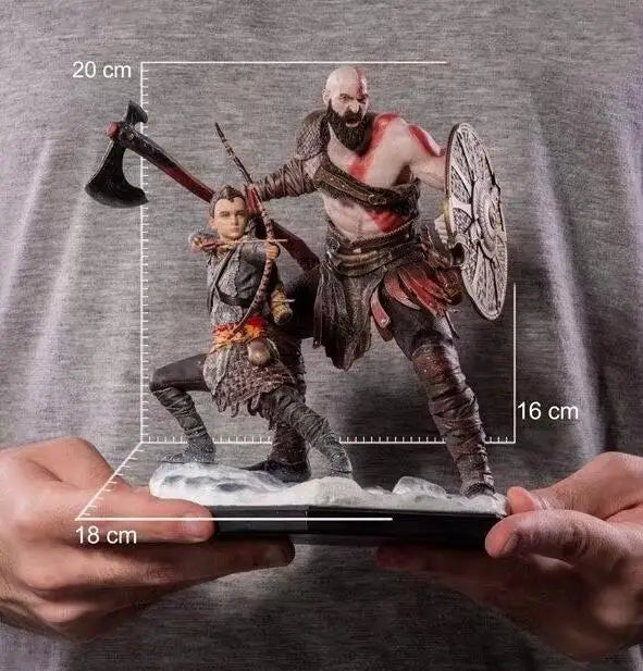 IRON Game God of War 4 Kratos & Son Atreus 20cm PVC Action Figure Collectible Model Toys for Gift