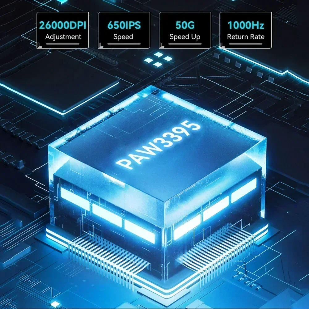 Atack Shark X3 PAW3395 Mouse Lightweight Wireless Gaming Mouse,Tri-Mode  Mouse,26K DPI PAW3395,PC/Laptop/Win/Mac