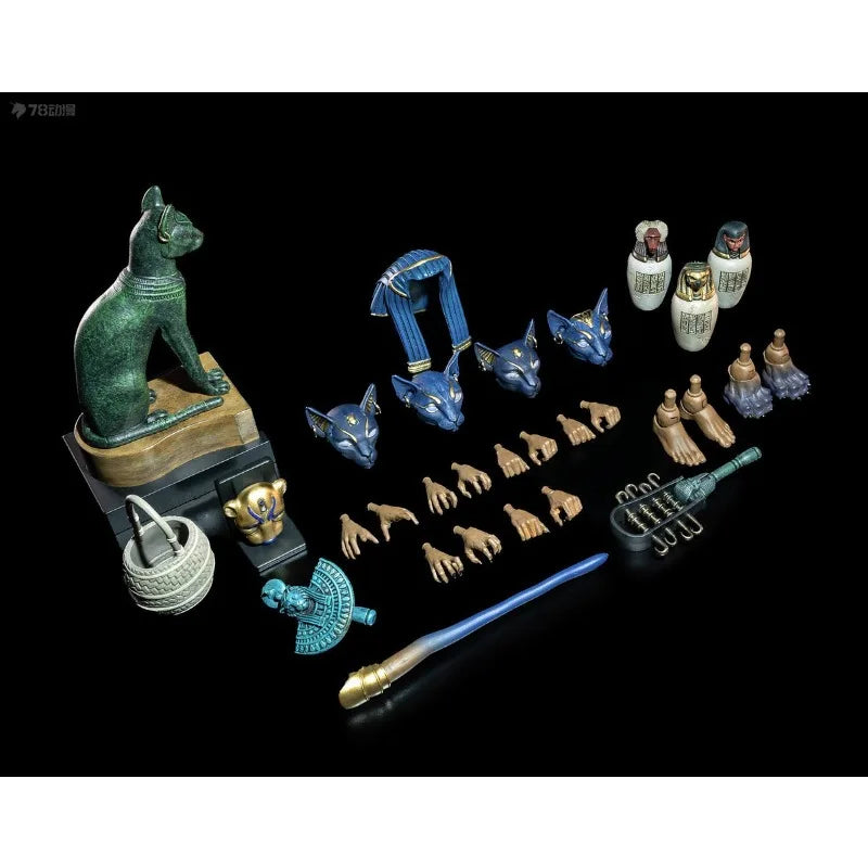 Four Horsemen Studios Genuine Figura Obscura Series BAST Anubis Movable Finished Product Model 1/12 Boy's Gift Collectibles
