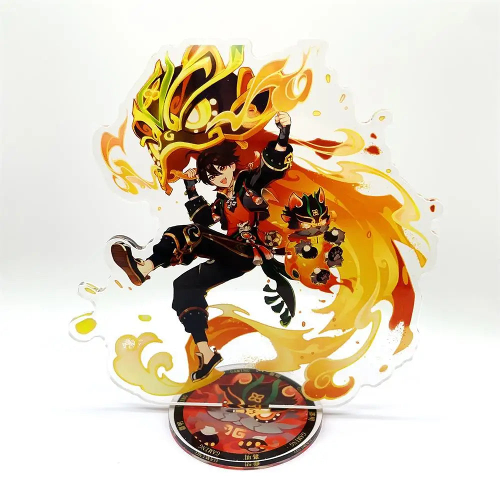 Anime Figur Genshin Impact Furina Arlecchino Xiao Yae Miko Yelan Acryl Stand Modell Platte Schreibtisch Dekor Stehende Zeichen Fans Geschenk