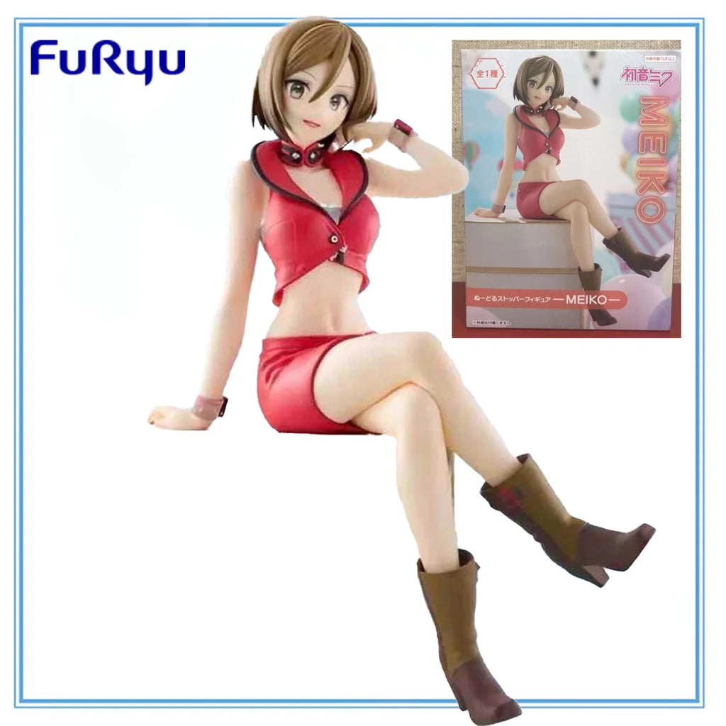 100% Original FuRyu Noodle Stopper Figure Piapro Characters Meiko Collection Series Garage Kit Model Toys Anime Figure