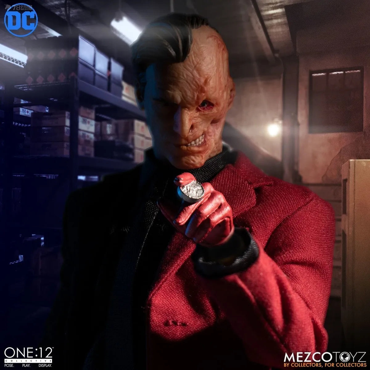 Mezco Toyz Original 1/12 Movable Doll Collective Series Comics Double Faced Man Anime Action Figure Model Toys Gifts for Boys