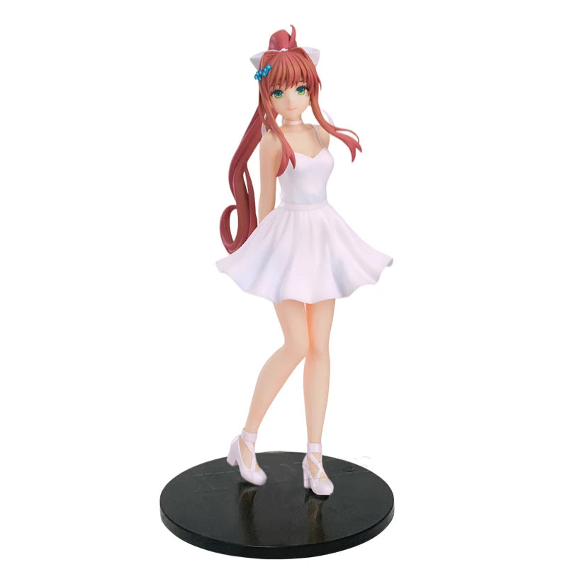 17cm POP UP PARADE Literature Club! Monika White Dress Anime Figure Sayori Action Figure Yuri/Natsuki Figure Model Doll Toy Gift