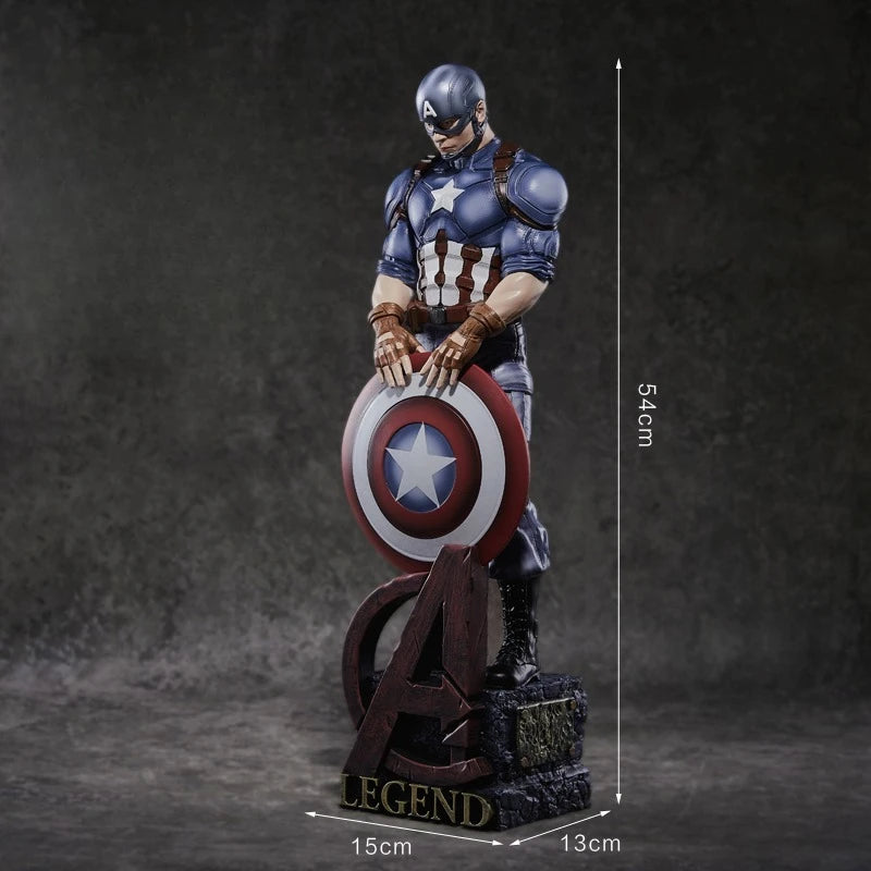 54 cm Filmfigur Captain America Avengers Iron Man Ornamente Exquisite und lebensechte Sammlung Modell Desktop-Dekor Jungen Geschenke