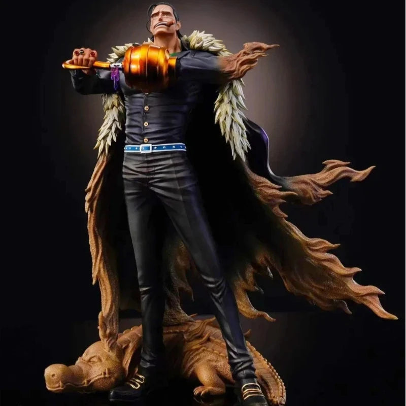 One Piece 30cm SG Two-Tone Sir Crocodile Action Figures PVC Detailed Painted Statue With Base Anime Model Toy Desktop Deco Gift
