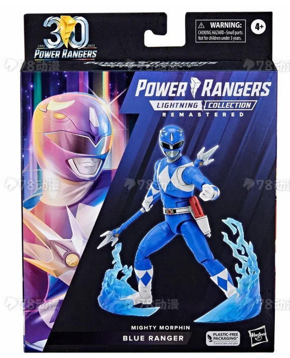 Original Hasbro Power Rangers Lightning Collection MIGHTY MORPHIN BLUE RANGER Figure Anime Figure Toy Collection Model