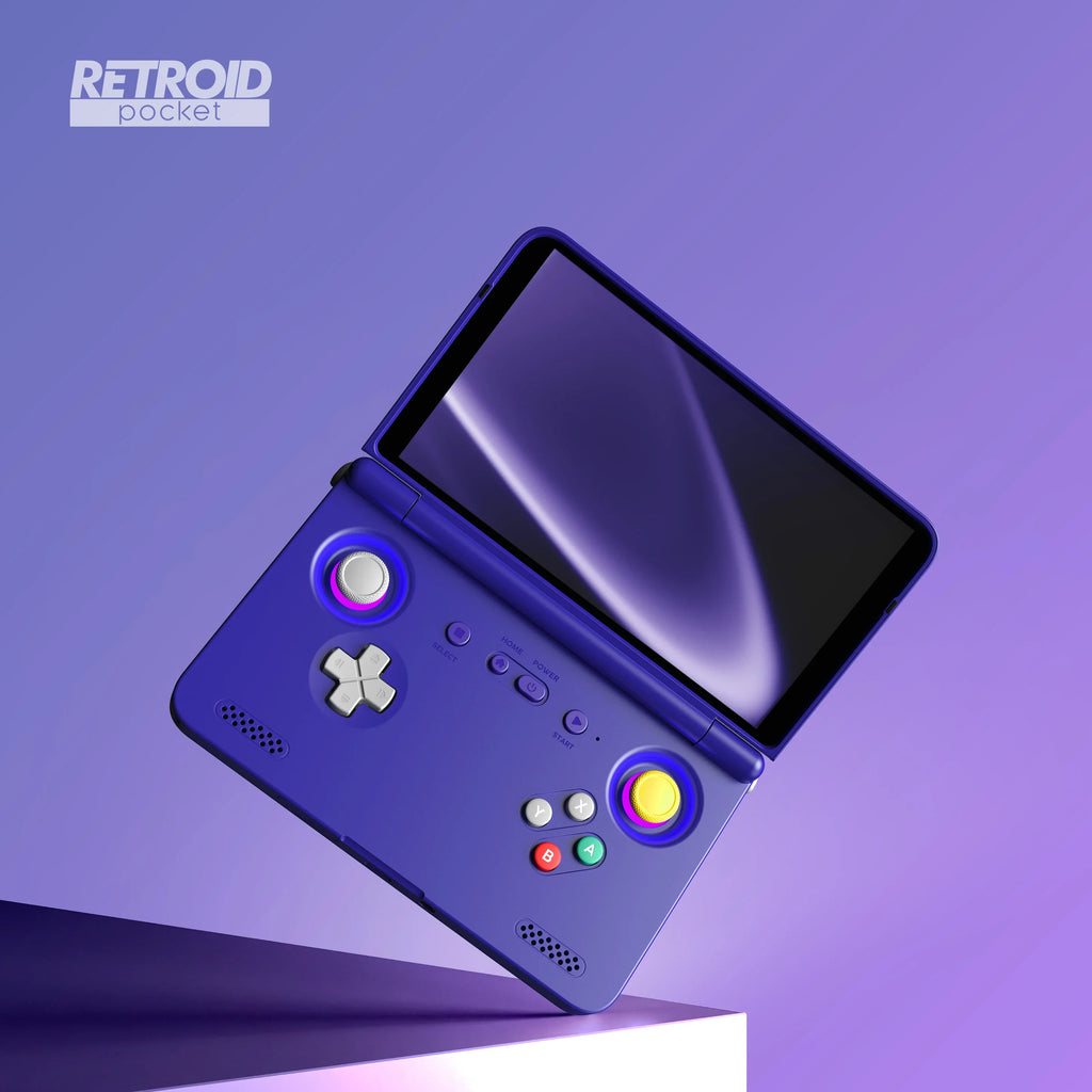 AMPOWN Retroid Pocket Flip2 Tragbarer Retro-Videospiel-Player 5,5'' AMOLED Android Handheld-Spiel-Player Spelcomputer mit Spielen