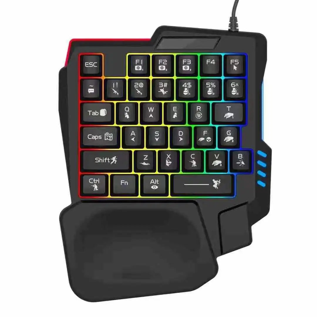 Unsharkable Einhandtastatur mit mechanischem Gefühl Chicken Throne Tastatur- und Maus-Set Handyspiel Peace Elite Peripheriegeräte