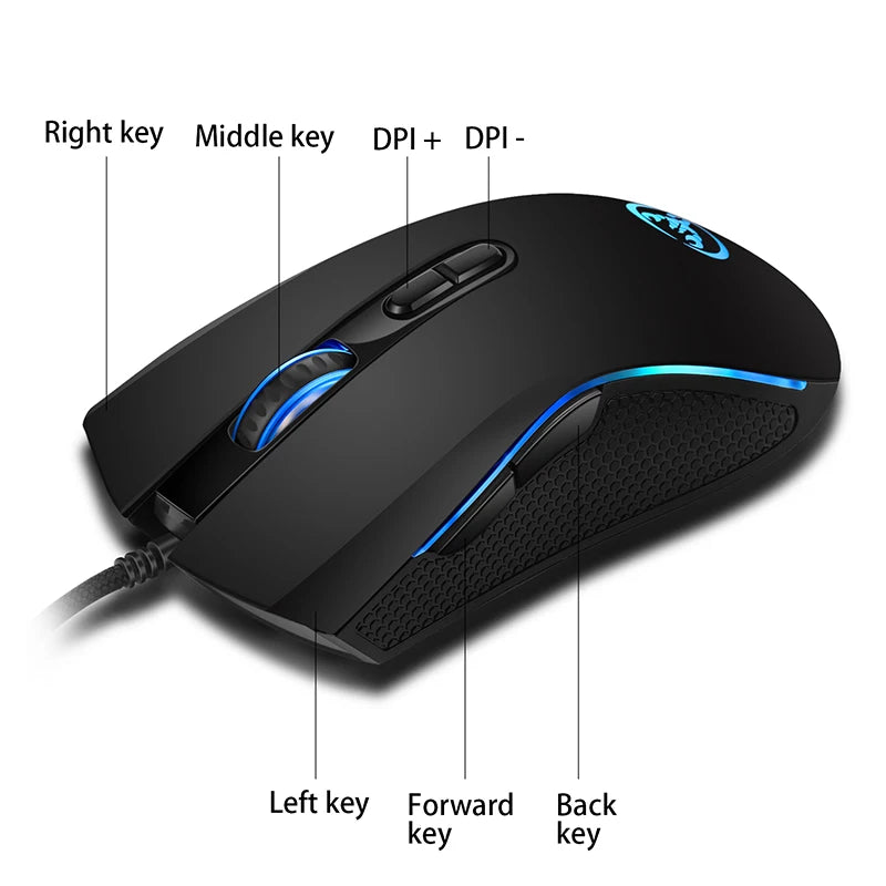Neue kabelgebundene Gaming-Maus Gamer 7 Tasten 3200 DPI LED Optische USB-Computermaus Spielmäuse Maus Mause für PC Computer Gamer