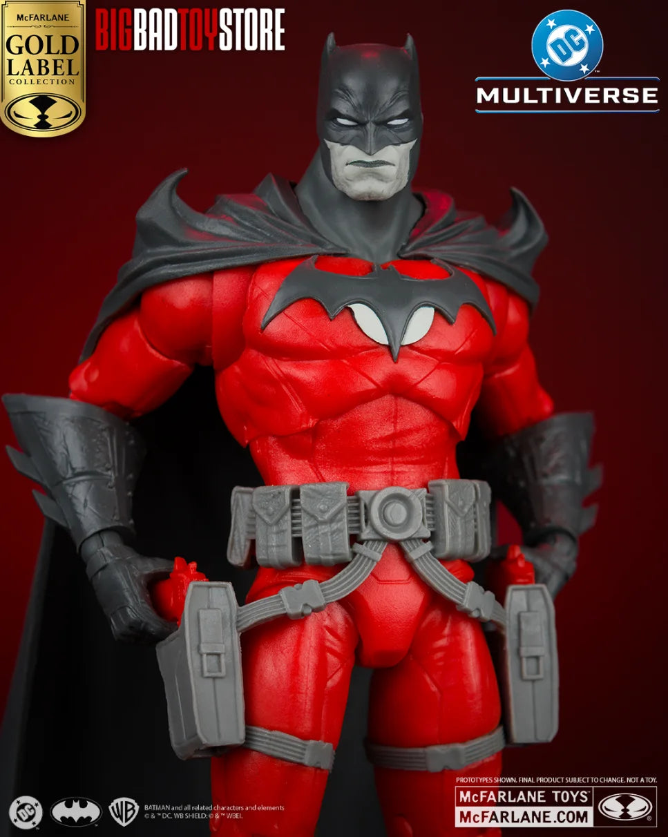 McFarlane Toys Batman Flashpoint Black & White Action Figure DC Multiverse Accent Edition Gold Labe