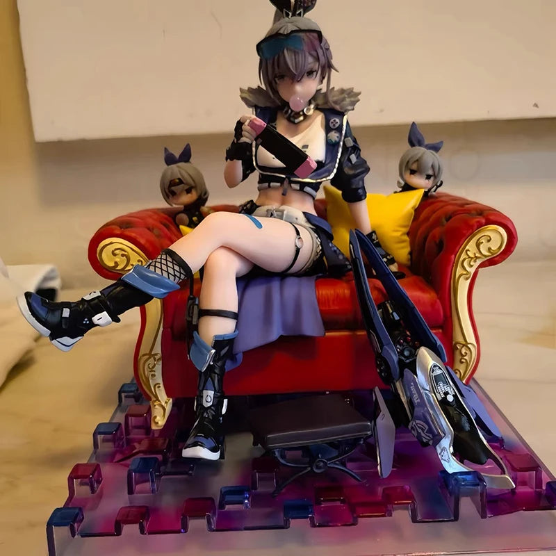 23cm Anime Game Honkai: Star Rail Figures Sexy Girl Silver Wolf Sitting Action Figure PVC Adult Collectible Model Toys Gifts