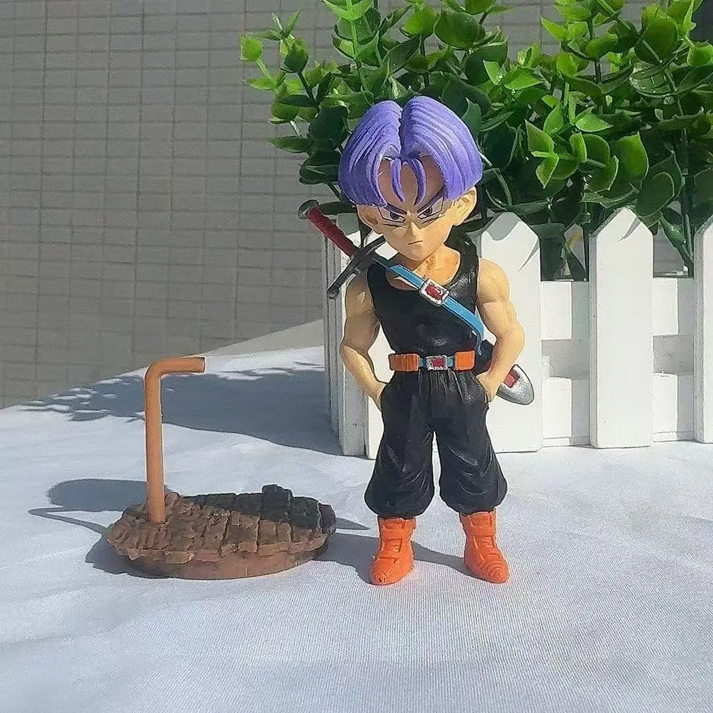 Dragon Ball Z 9cm Mini Trunks Figur Stehende Haltung Pvc Modell Statue Puppe Sammlung Dekoration Spielzeug Geschenk