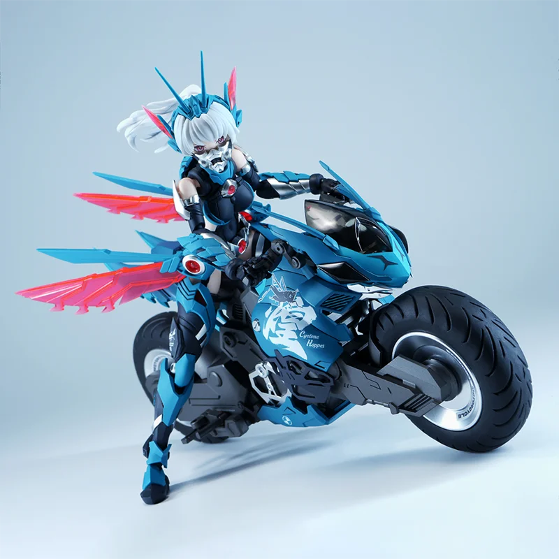[IN-STOCK]Nuke Matrix Fantasy Girls CF08 Cyclone Hopper Yip Fung Sim Mecha Girl Buildable Action Figure With Cyber Motorcycle