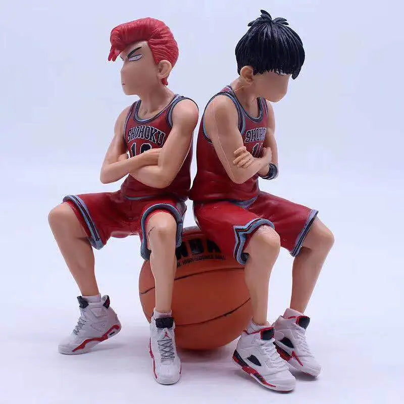 Japan Anime Figure Slam Dunk Toy Doll Sakuragi Hanamichi Rukawa Kaede PVC Cake Figurine Decoration Model Props 15cm