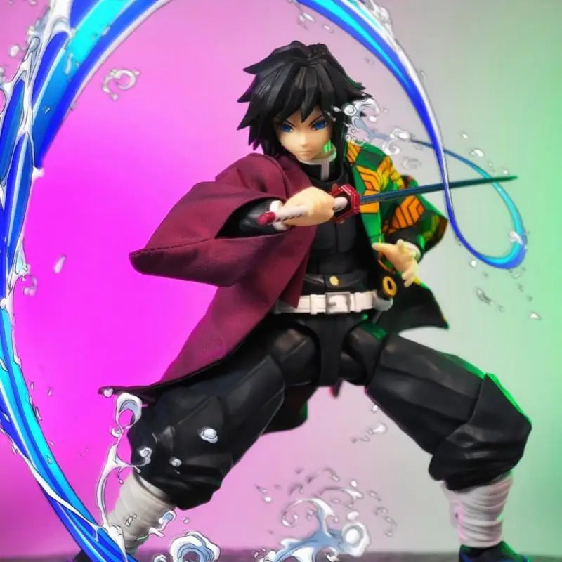 Demon Slayer Аниме Tomioka Giyuu Ново Shf Ръчно изработено кимоно облекло Облекло е подходящо за подвижни хуманоидни играчки размер 1/12