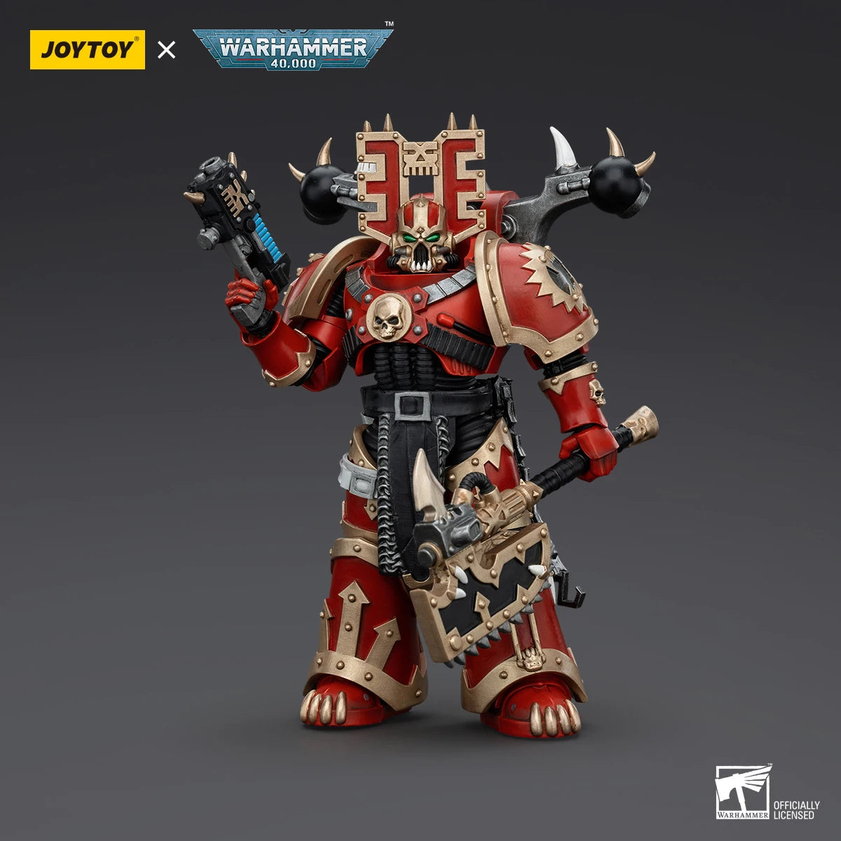 JOYTOY Warhammer 40k World Eaters Khorne Berzerker 4 Action Figures Original Collection Doll Decoration Gift Garage Model