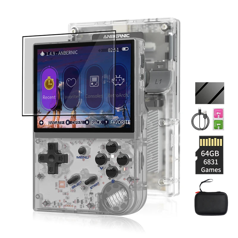 ANBERNIC RG35XX Handheld-Spiel-Player Linux Dual OS Offizielles GarlicOS 2600 mAh 3,5 Zoll IPS HD TV-Ausgang Tragbare Retro-Gaming-Konsole