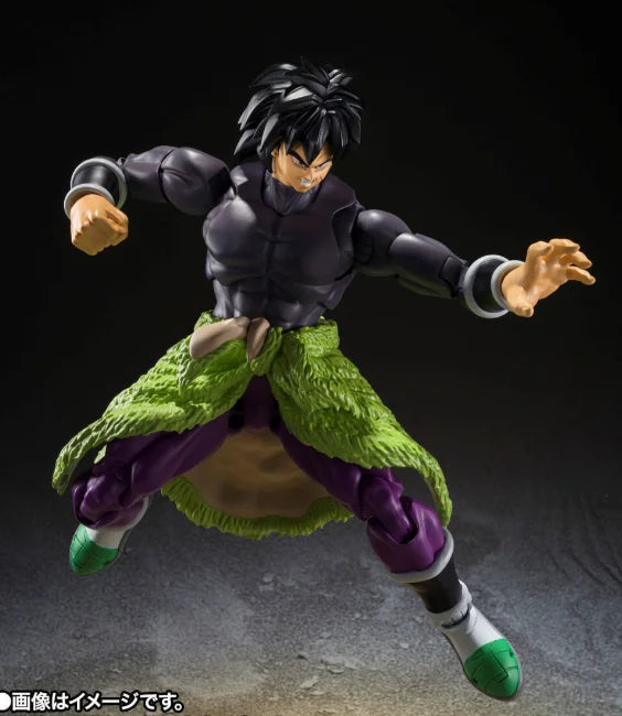 Original BANDAI S.H.Figuarts Broly Superhero Dragon Ball Black Hair in Stock Anime Collection Action Figures Model Toys