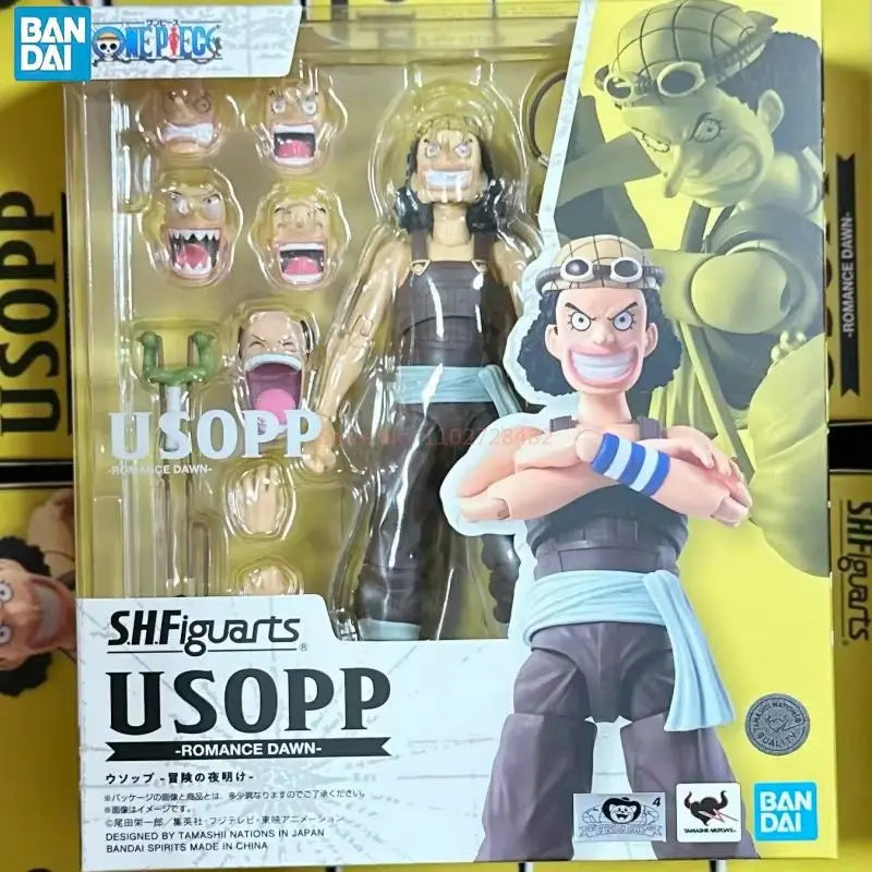 In Stock Bandai S.H.Figuarts One Piece Usopp Romance Dawn Full Action Figure Finished Model Kit Collectible  Anime Fans Gift Toy