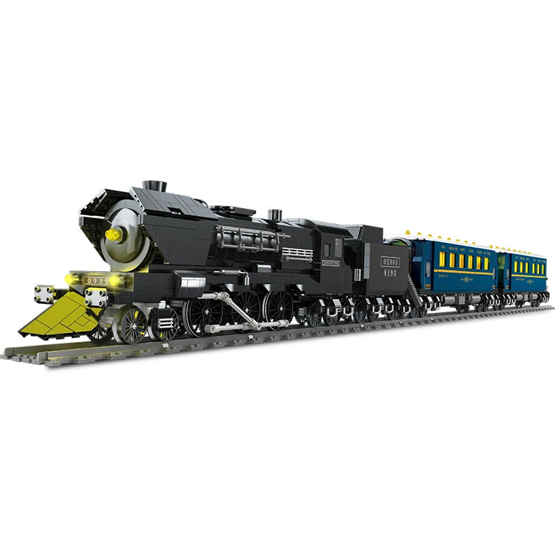 IN STOCK JJ9155 MOC Remote Control Steam Train Building Blocks Assembling Bricks Model Toys for Children Christmas Gift Set