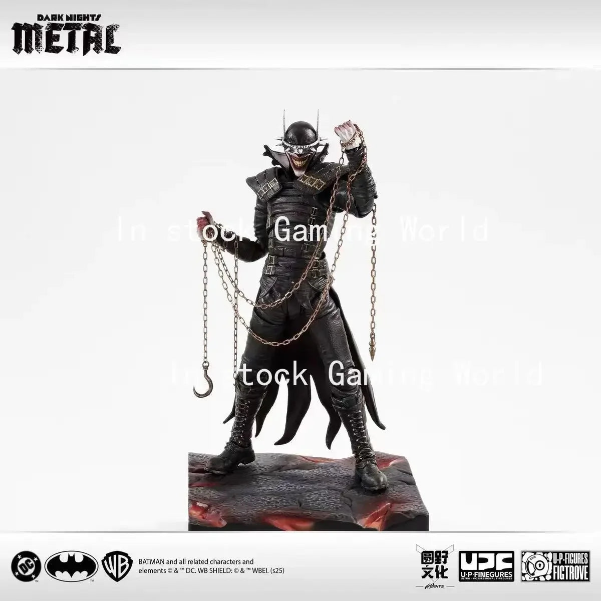 In Stock Original LPZZ UPFinegures Dark Night Metal Batman Laughing Bat Figure Model Collection Toy Gift