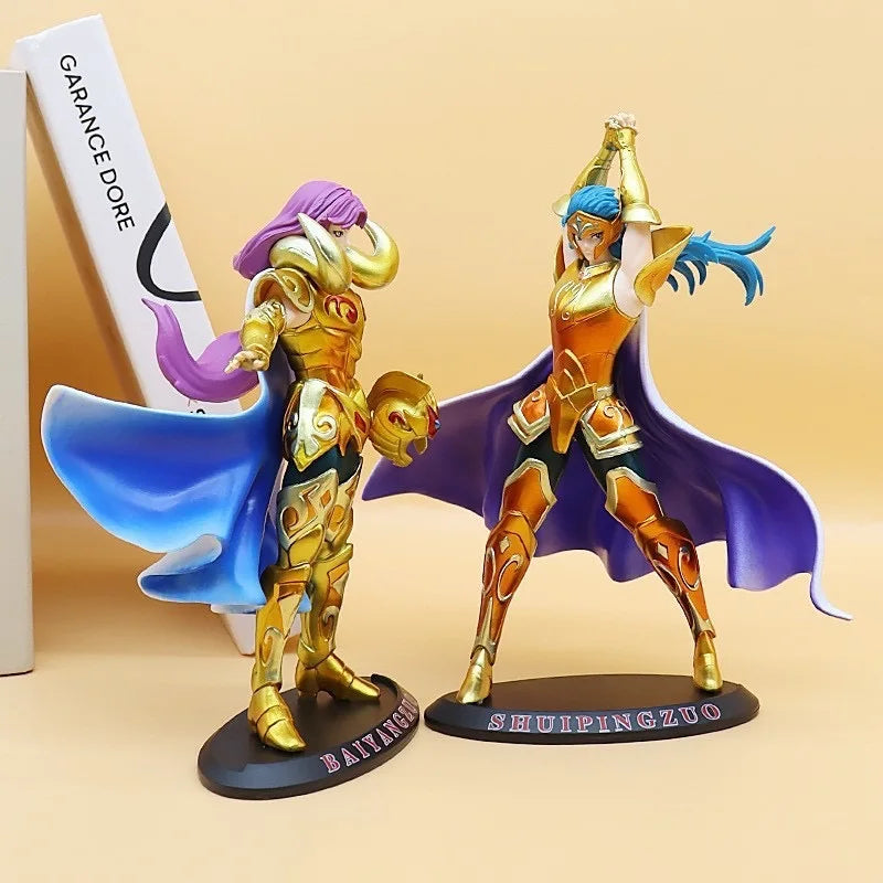 Anime Saint Seiya gold saints Statue model Desktop decoration GK Collection handmade model PVC material.toy gift kid