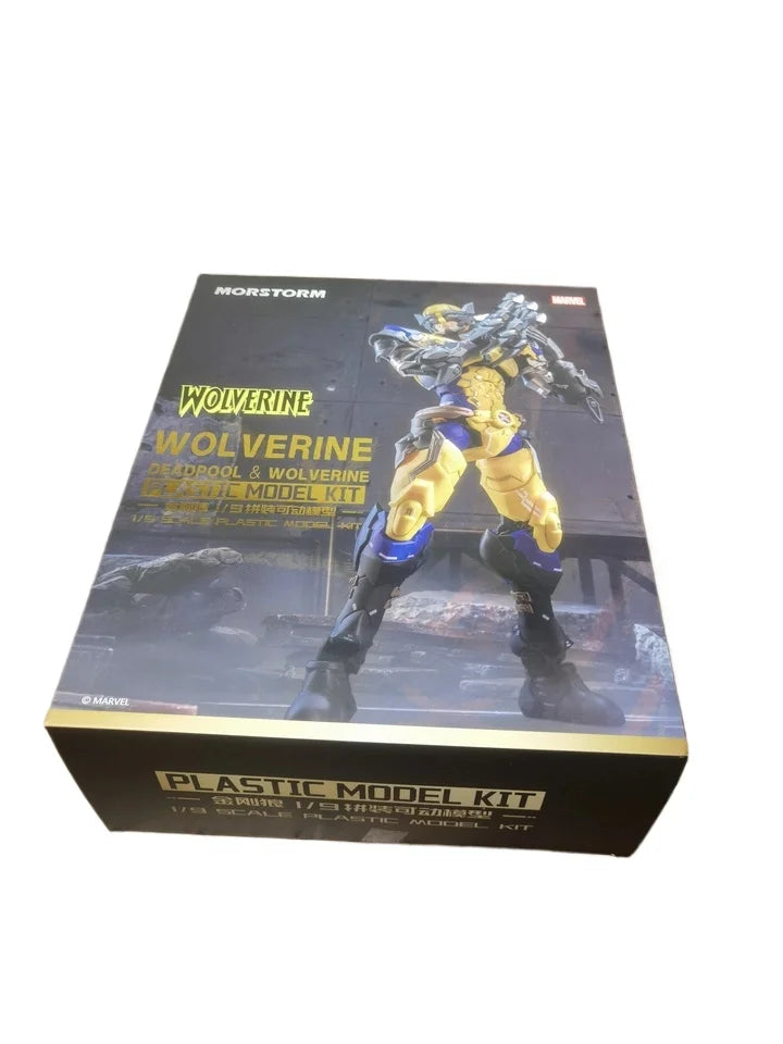 Marvel 1/9 Deadpool Wolverine Plastic Model Kit Action Figure Assembly Toy Posable Joints Anime GK With Stand Home Ornament Gift