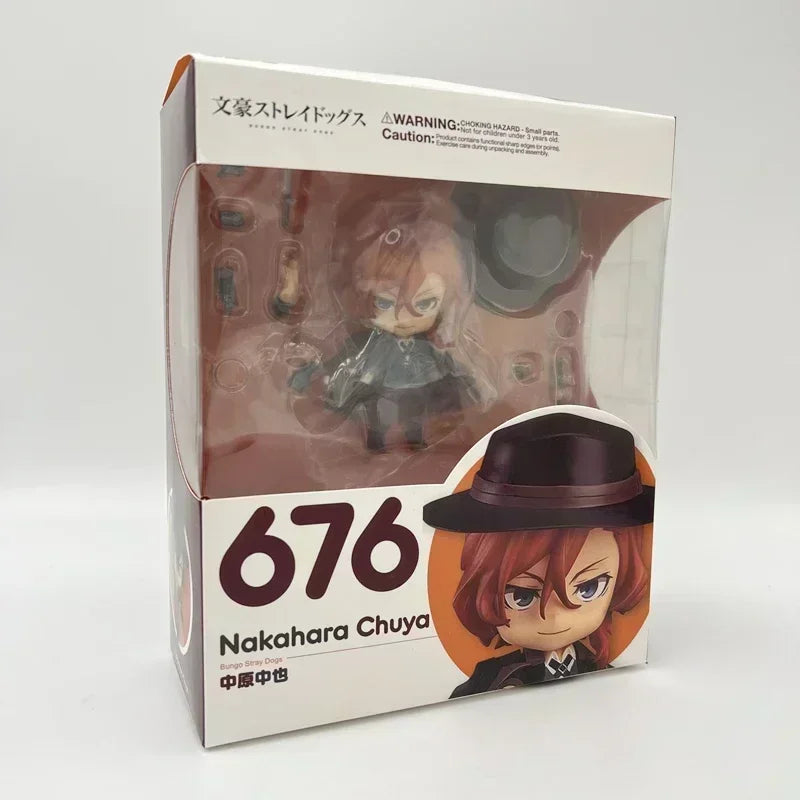 20cm Bungou Stray Dogs Nakahara Chuuya Anime Figure Dazai Osamu Action Figure Edogawa Rampo Figurine Collectible Model Doll Toys