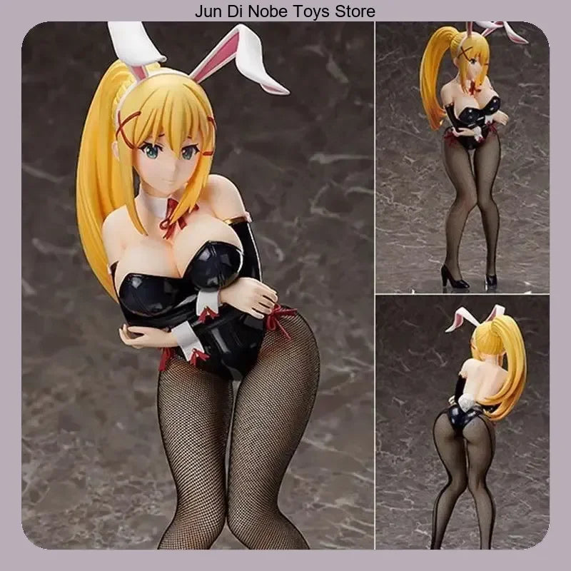 Aqua/Megumin/Darkness Konosuba 1/4 Scale Anime Bunny Girl Figure PVC Statue Model, Collection Desktop Decoration Gift