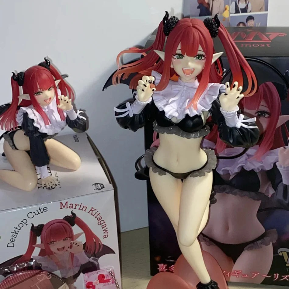 2 Stück My Dress-Up Darling Kitagawa Marin Liz Ver. Anime PVC Actionfigur Sammlermodell Desktop-Dekoration Puppe Geburtstagsgeschenk