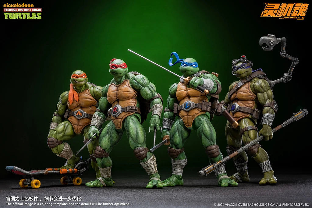 In Stock LING JIHUN Ninja Turtles Raphael Leonardo TMNT 1/12 Action Figures Toy Gift Collection 【Send within 24 hours】