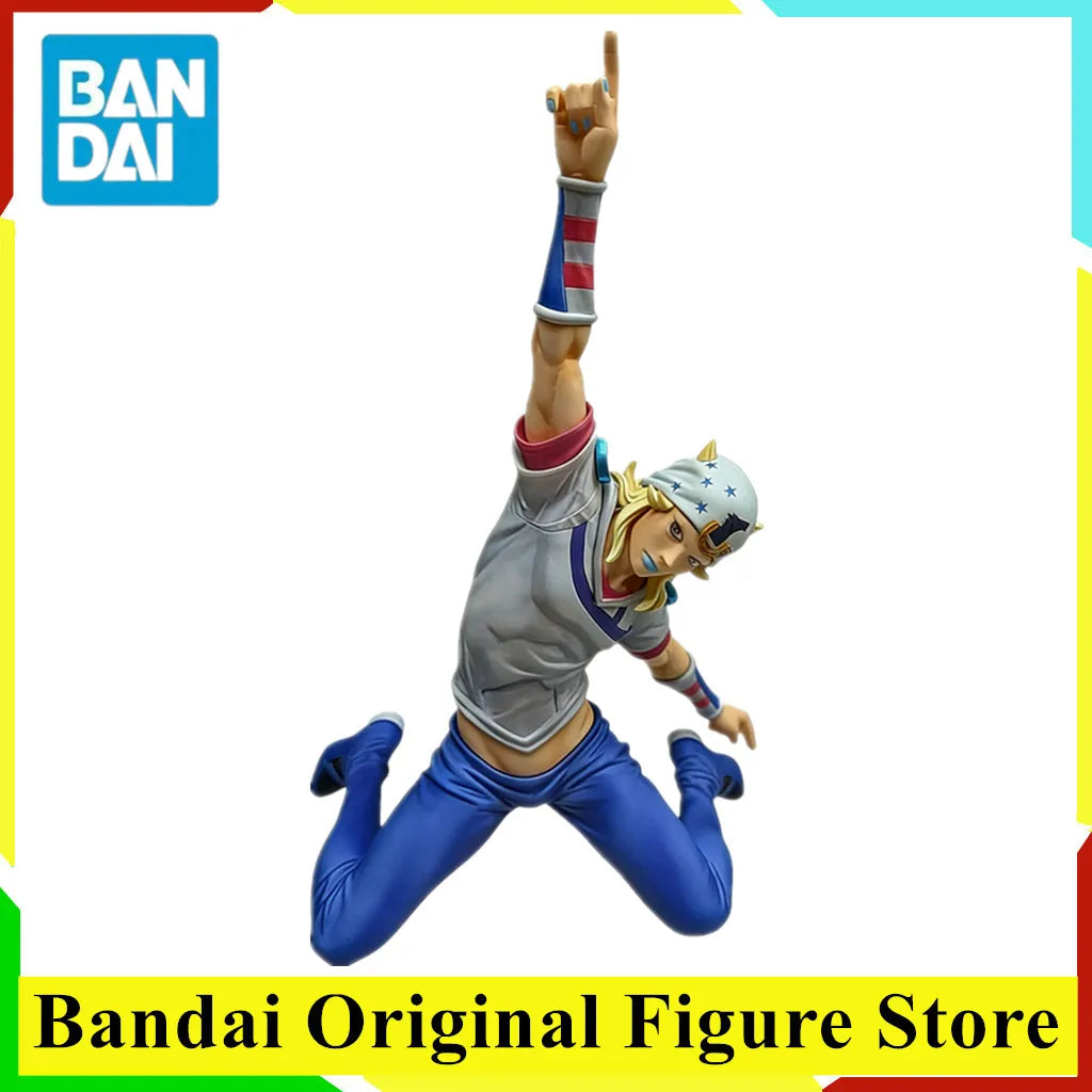 Original BANDAI Mometria Gyro Zeppeli Johnny Joestar JOJO Steel Ball Run Action Figure Toys PVC Model Collection