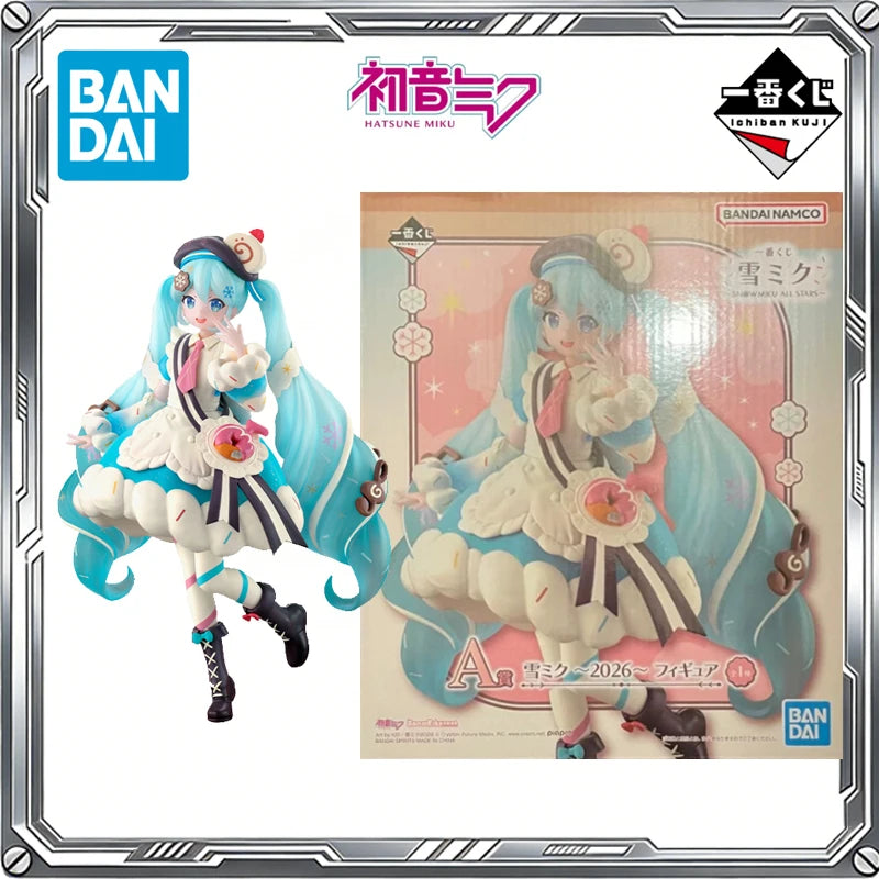 BANDAI Genuine Ichiban Kuji Hatsune Miku Anime SNOW MIKU ALL STARS 2026 Action Figure Toys Gift Collectible Model Ornaments