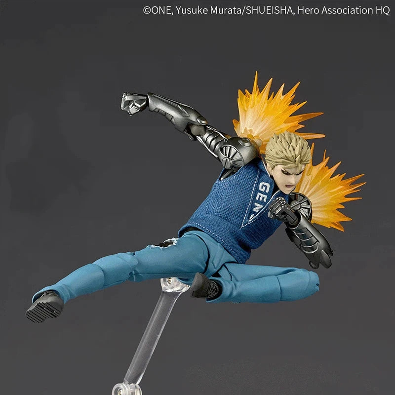 In Stock Ko Genos Anime Action Figures Kaiyodo Revoltech Yamaguchi One Punch Man Figurine Joint Movable Model Statue Kids Toys