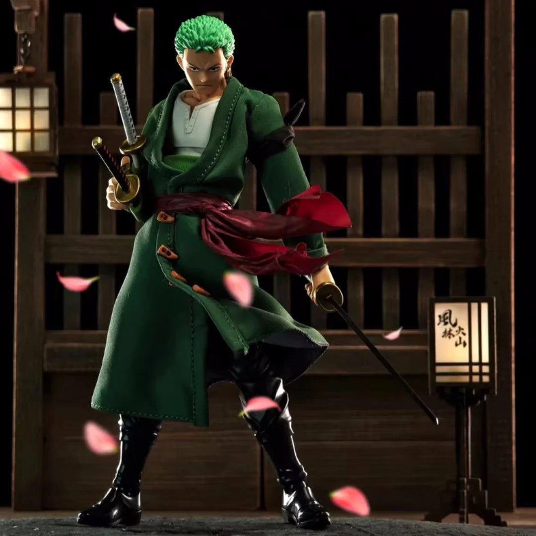 Комплект от 4 дрехи с ръчно изработени дрехи от One Piece SHF Anime Zoro, изработен от желязна тел и ръкави, подходящ за играчки 1/12.