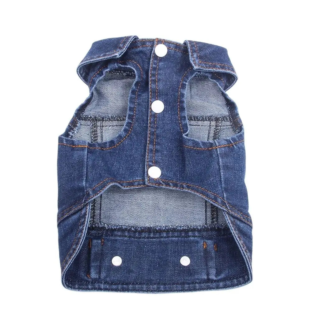 Hunde und Katzen Jeans Mantel Jacke Silber Schnalle Denim Weste Katze Welpen Frühling/Herbst Kleidung Bekleidung